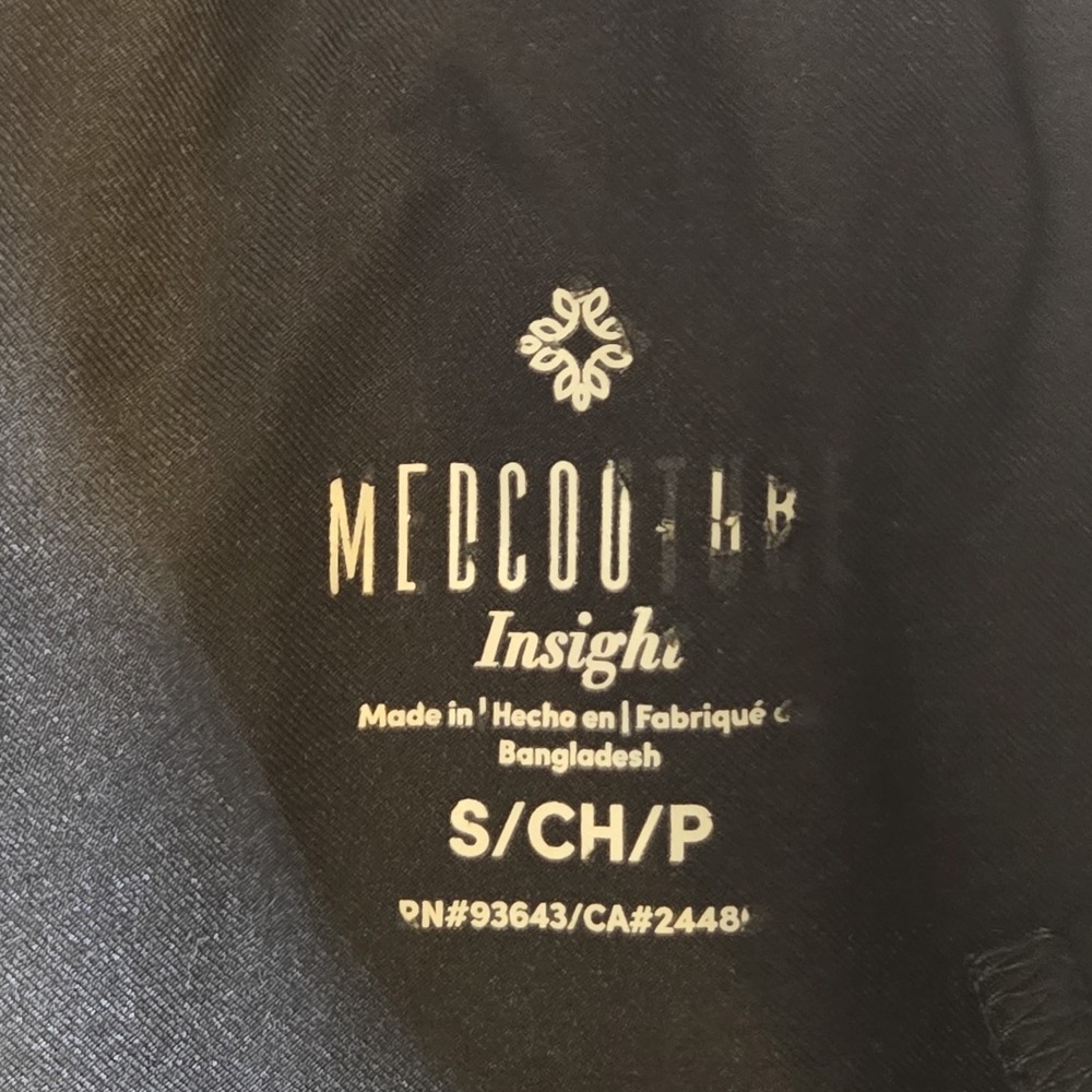 Med Couture Insight Jogger Scrub Pants Womens Small Black Cargo Pocket Medical - Picture 6 of 8